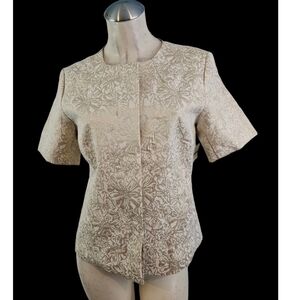 Coldwater Creek Size 4 6 Shimmer Jacquard Jacket Blazer